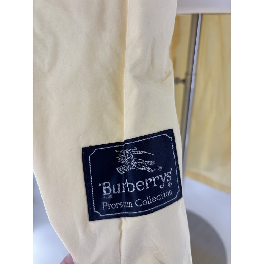 Vintage Burberry Prorsum Collection Trench Rain Coat Womens 8 Butter Yellow Belt - Picture 2 of 16